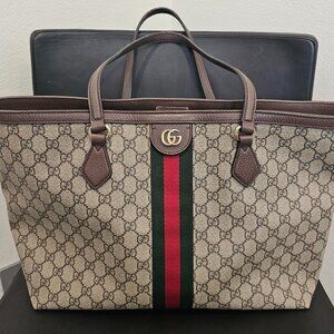 Ophidia GG logo shoulder tote
